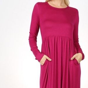 Fuchsia Staple Maxi Dress